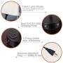 ZEEFO Touch Control Table Lamp Built in Dual USB Ports & AC Outlet, White Fabric Shade 3 Way Dimmable USB Nightstand Lamp,Two Edison LED Bulbs Included Bedside Lamps for Bedroom, Living Room (2 Pack)