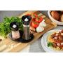 Salt and Pepper Shakers - Salt n Pepper Grinder Set, Adjustable Grind Coarseness, Stylish Base, Premium Brushed Stainless Steel Top, Great Christmas Mother’s Day Gift Idea (S&P Large Small)