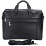 Polare Napa Leather 17 Briefcase Laptop Business Messenger Bag For Men Fits 17.3 Laptop