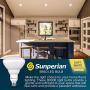 Sunperian 12 Pack BR40 LED Light Bulbs, 13W=85W, 3000K Soft White, 1400 Lumens, Dimmable Flood Light Bulbs for Recessed Cans, Enclosed Fixture Rated, Damp Rated, UL Listed, E26 Standard Base