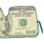 Hundred Dollar Bill Benjamin Franklin Front Windshield Sun Shade - Accordion Folding Auto Sunshade for Car Truck SUV - Blocks UV Rays Sun Visor Protector - Keeps Your Vehicle Cool - 58 x 28 Inch