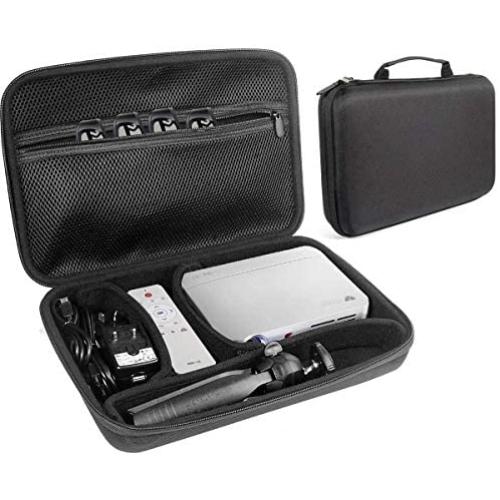 Projector Case for WOWOTO H8, H9 Video Projector, WOWOTO DLP LED Video Projector, Slim Design, Mesh Pocket, Smart dividers for Projector, Remote Controller, Adapter, Tripod Tablet Stand, Cables
