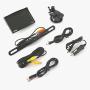 Pyle Backup Car Camera Rearview Monitor System - Parking & Reverse Assist with Waterproof and Night Vision Abilities, 4.7'' Monitor Display Screen, Wide Angle Lens Cam, Distance Scale Line - (PLCM4700)