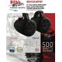 BOSS Audio Systems BM40AMPBT Marine Waketower Speaker System - Bluetooth, 500 Watts of Power Per Pair, 250 Watts Each, 4 Inch, Full Range, 2 Way, Marine Grade, Weatherproof, Sold in Pairs