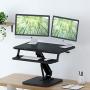 ZHU CHUANG Stand Up Desk Standing Desk Converter Gas Spring Sit Stand Desk Workstation Sit to Stand Desk Riser (Black 2)