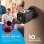 TURBOLOCK TL-111 PRO Smart Door Lock | Send eKeys w/ App | Keypad Door Knob-Styled Keyless Entry | Digital Security w/ Backup Keys & Emergency Power Port (Bronze)