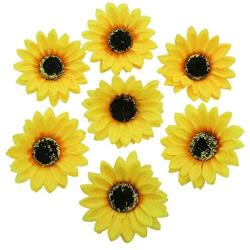 Timoo 12 PCS Sunflower Duckbill Hair Clip, Metal Alligator Hair Accessories for Beach, Summer Party
