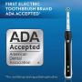 Oral-B 1000 CrossAction Electric Toothbrush, Black, Powered by Braun and Sensitive Gum Care Electric Toothbrush Replacement Brush Heads Refill, 3 Count