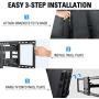 Mounting Dream Full Motion TV Mount UL Listed TV Wall Mount Bracket for 42-75 Inch TVs, Premium Wall Mount TV Bracket, Fits 16, 18, 24 inch Studs with Articulating Arm, VESA 600x400mm, 132 lbs MD2298