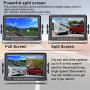 DoHonest S21 HD 1080P Digital Wireless Backup Camera Kit 7 Inch Touch Key DVR Monitor Split Screen Highway Rear View Observation System for Trailers,Trucks,RVs,5th Wheels Super 16 IR Night Vision