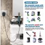 2000Watts Travel Adapter and Converter Combo Step Down Voltage 220V to 110V for Hair Dryer Steam Iron Laptop MacBook Cell Phone World Plug Power Adapter for US to UK Europe AU Over 150 Countries