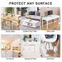 LovePads 1.5mm Thick 20 x 48 Inches Clear Table Cover Protector, Desk Pad Mat, Rectangular Plastic Table Protector, PVC Table Pad for Writing Desk, Coffee Table, Countertop