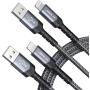 iPhone Charger Cable 2-Pack 6ft, JSAUX [Upgarded C89 Apple MFi Certified] Lightning Cable Nylon USB Fast Charging Cord Compatible with iPhone 11 Xs Max X XR 8 7 6s 6 Plus 5 5s, iPad, iPod-Grey