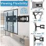 BLUE STONE Full Motion TV Wall Mounts TV Bracket for Most 32-65 Inch Flat Screen TVs, TV Mount with Articulating Dual Arms Tilt Swivel 14'' Extend, Wall Mount TV Bracket VESA 400x400mm TV Monitor Mount