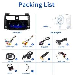 Dasaita 10.2'' Android 10.0 Car Stereo for Toyota 4Runner 2014 2015 2016 2017 2018 GPS Radio Audio Video Player Black Color 4G RAM 64G ROM Build in Carplay/Android Auto