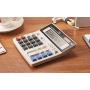 12-Digit Battery Dual Powered Handheld Electronic Business Mini Solar Basic Desktop Financial Scientific Office Calculator, Simple Desk Calculators with Large LCD Display
