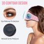 MUSICOZY Sleep Headphones 3D Bluetooth 5.0 Wireless Sleep Mask, Sleeping Headphones Music Eye Mask for Side Sleepers. Air Travel, Meditation, Built-in Ultra Soft Thin Speakers Microphones Pink