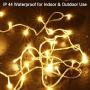 95FT 240LED Christmas Decorations Lights, Waterproof Twinkle Lights, Indoor/Outdoor Christmas Lights, 8 Mode Clear Wire Mini Lights for Christmas Trees Wedding Festival Party Decoration (Warm White)