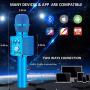 BONAOK Wireless Bluetooth Karaoke Microphone,3-in-1 Portable Handheld Karaoke Mic Speaker Machine Birthday Home Party for Android/iPhone/PC or All Smartphone (Q37 Blue)