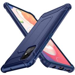 Designed for Galaxy A51 Case,ORETech Samsung A51 Cover with [2 x Tempered Glass Screen Protector] 360° Full Body Hard PC Soft TPU Silicone Edge Heavy Duty Protective Case for Samsung A51 4G 6.5'' Blue