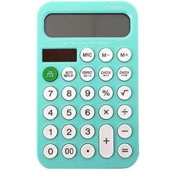 Monique 12 Digit Display Solar Dual Power Calculator Mini Portable Hand-held Calculator Green