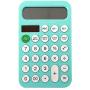 Monique 12 Digit Display Solar Dual Power Calculator Mini Portable Hand-held Calculator Green