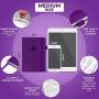 Clever Fox Password Book with tabs. Internet Address and Password Organizer Logbook with Alphabetical tabs. Medium Size Password Keeper Journal Notebook for Computer & Website Logins (Purple)