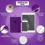 Clever Fox Password Book with tabs. Internet Address and Password Organizer Logbook with Alphabetical tabs. Medium Size Password Keeper Journal Notebook for Computer & Website Logins (Purple)