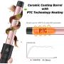 6 in 1 Curling Wand Set - Hair Curling Iron with 6 Interchangeable Ceramic Barrels with LCD Temperature Control and Anti-scalding Tip, 0.35-1.25 Inch Hair Curler for All Hair Types(Glove Include)