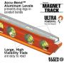 Klein Tools 935AB4V Level, Torpedo Level is a Magnetic Conduit Level with 4 Vials, V-Groove and Magnet Track, High Viz Orange