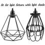ACBungji 20ft Hanging Pendant Light Cord Kit with On/Off Switch Plug in,1 Pack Extension Wire with E26 E27 Lamp Socket,Shade Ring Holder for Lighting Cage,Black