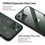 TORRAS Diamonds Clear Compatible for iPhone 11 Pro Max Case [Non-Yellow][Fully Protective] Slim Fit Shockproof Hard Plastic Back & Soft Silicone Bumper Phone Case 6.5, Black