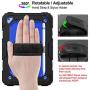SEYMAC stock Case for iPad Mini 5/4, Protection [Full-Body] Case with 360 Degrees Rotating Stand [Pencil Holder] [Screen Protector] Hand Strap for iPad Mini 5th/4th Generation 7.9 inch(Blue+Black)
