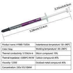 10 Pack HY880 Thermal Paste Kit-5.15 W/MK 1 G/Pcs, High Performance Thermal Compound Paste Grease Heatsink for CPU, Processor, All Cooler Master, Computer, PS4