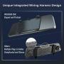 WOLFBOX Mirror Dash Cam Front and Rear Camera with Detached Front Camera,10'' Anti Glare Rear View Camera,1920P Dual Cameras,Dash Cam for Car with Night Vision,Waterproof Backup Camera