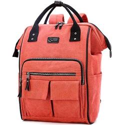Laptop Backpack for Women Men 15.6 Inch Casual Daypack Water Resistant Travel Backpacks School Business Bag Rucksack (Red)