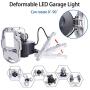Aqonsie LED Garage Lights Bulb 6000LM Deformable Light 60W E26/E27 Ceiling lamp with 3 Adjustable Panels for Garage Workshop Warehouse Factory Supermarket Basement (Silver)