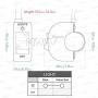 KiWAV Motorcycle Black Fog Light Switch 1 inch 25mm Handlebar 12v DC Electrical System