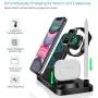 QI-EU Wireless Charger, 4 in 1 Qi-Certified Fast Charging Station Compatible Apple Watch Airpods Pro iPhone 12/11/11pro/X/XS/XR/Xs Max/8/8 Plus, Wireless Charging Stand Compatible Samsung Galaxy S20 QI-EU Wireless Charger, 4 in 1 Qi-Certified Fast Charging Station Compatible Apple Watch Airpods Pro iPhone 12/11/11pro/X/XS/XR/Xs Max/8/8 Plus, Wireless Charging Stand Compatible Samsung Galaxy S20