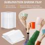 80 Pieces Sublimation Shrink Wrap Sleeves Heat Transfer Shrink Film Shrink Wrap Sheet Shrink Wrap Bags for Tumblers, Cups, Mug, Blanks Sublimation, 7 x 7 Inch