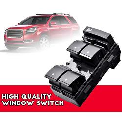 Glass Lift Switch Fit for GMC Acadia 2007-2016 Power Window Switch Driver Side Replaces OE:20945224, D1961F