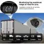 Fookoo Ⅱ HD Wired Backup Camera System, 9'' Quad Split Monitor with Recording IP69 Waterproof Rear-View Side-View Cameras with Parking Lines, Reversing for RV/Truck/Trailer/Bus/Tractor/5th Wheel (DY4C)