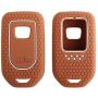 A.M.E. 2PCS Deluxe Key Fob Cover for Honda Accord CR-V CIVIC PILOT Smart Key