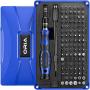 ORIA Precision Screwdriver Set (Newest) 106 in 1 with 102 Bits Magnetic Torx Screwdriver kit with Case Professional Repair Tool with Magnetizer for Electronics PC iPhone iPad Watch Jewelers Blue