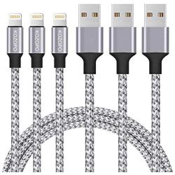 KOZOPO iPhone Charger Fast Charging Nylon Braided 3Pack 6feet Durable High Speed Data Sync Cord Connector Extra Long Power Cable Compatible with iPhone 12/11 Pro Max/XS MAX/XR/X/8/7/Plus/6S/SE/iPad