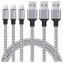 KOZOPO iPhone Charger Fast Charging Nylon Braided 3Pack 6feet Durable High Speed Data Sync Cord Connector Extra Long Power Cable Compatible with iPhone 12/11 Pro Max/XS MAX/XR/X/8/7/Plus/6S/SE/iPad