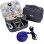 Electronics Organizer Travel Cable Cord Wire Bag Accessories Gadget Gear Storage Cases (Dark Gray)