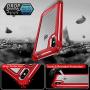 iPhone X Case, iPhone Xs Case with [ Screen Protector Tempered Glass x2Pack] SUPBEC Protective Phone Cover with Silicone PC+TPU Shockproof Rubber Heavy Duty Case for iPhone X/iPhone Xs-Clear Red