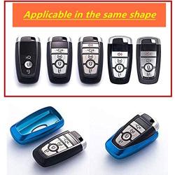 TPU Key Fob Cover Case Remote Holder Skin Protector for 2017 Ford Fusion F250 F350 F450 F550 2018 Edge Explorer (Silver)
