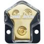 LEIGESAUDIO 0/2/4 Gauge in 4/8 Gauge Out 2 Way Amp Copper Power Distribution Block for Car Audio Splitter